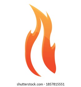 Abstract logo fire flame icon. Cartoon of abstract logo fire flame vector icon for web design isolated on white background