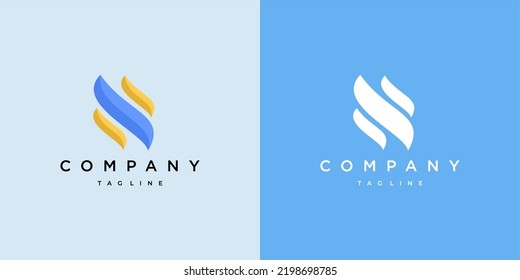 Abstract logo in flame shape, logo for any company

