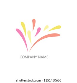 Abstract logo in flat style. For brand, company and creative design. Vector illustration