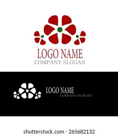 abstract logo flower