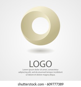 Abstract logo in the form of a circle. Corporate icon, template.