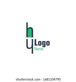 Abstract logo in the form of health medicine with the illustration letter H plus a combination of dark green and blue colors suitable for the needs of your laboratory, hospital, business, company 