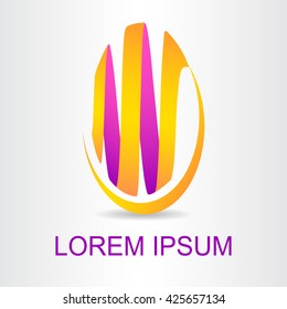 Abstract logo in the form of spheres. Template for logo.