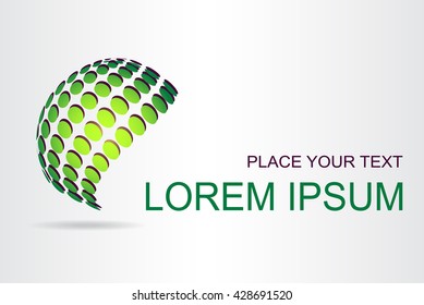 Abstract logo in the form of spheres. Template for logo.
