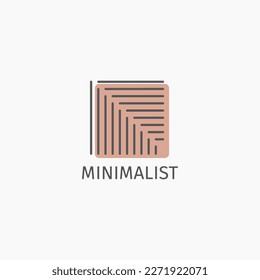 Abstract logo in the form of stripes in a minimalist style.