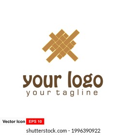 Logo abstracto en forma de tejido. icono de vector.