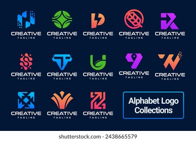 Abstract logo futuristic concept for branding