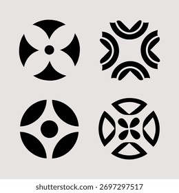 Abstract logo. Abstract geometric logos. Design of icon set.	