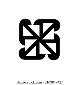 Logo abstracto. Logotipos abstractos geométricos. Diseño de iconos