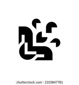 Abstract logo. Geometric abstract logos. Icon design