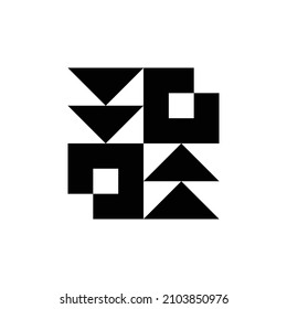 Logo abstracto. Logotipos abstractos geométricos. Diseño de iconos