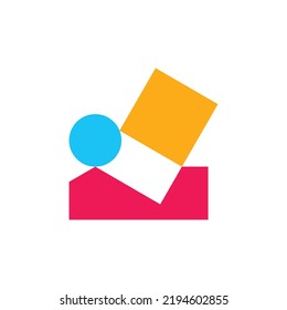 Abstraktes Logo. Geometrische abstrakte Logos. Symboldesign