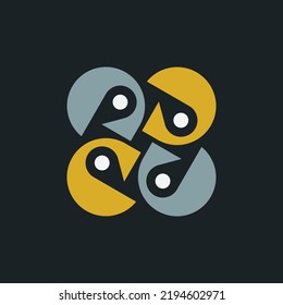 Abstract logo. Geometric abstract logos. Icon design