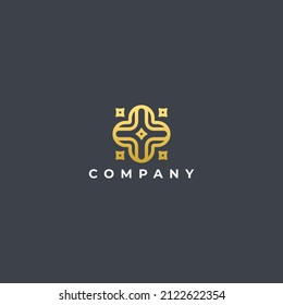 abstract logo geometric Round template linear design Vector illustration. Elegant ornament logos icon. Universal ornament design. luxury logo boutique, beauty, law, cafe, fashion, monogram.