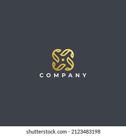 abstraktes Logo geometrisches Rundschablonendesign, Vektorgrafik. Symbol für elegante Ornament-Logos. Universelles Ornament-Design. Luxus Logo Boutique, Schönheit, Recht, Café, Mode, Monogram.
