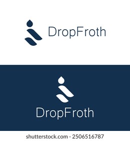 Abstract Logo. Geometric Rounded Triangle with Dot Liquid Water Drop. Usable for Business and Healthcare Medical Logos. Flat Vector Logo Design Template Element.