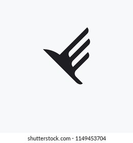 abstract logo of Geometry Bird. Isolated Vector Illustration