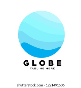 abstract logo Globe, Earth logo template. Globe sign. Flat planet Earth icon. Vector illustration. - stock vector