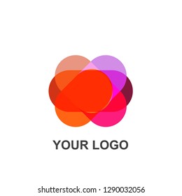abstract logo. gradation colorful template design vector