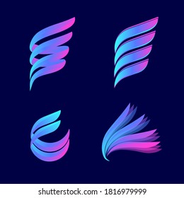 Logo abstracto con efecto degradado