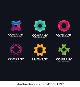 abstract logo with gradient style design