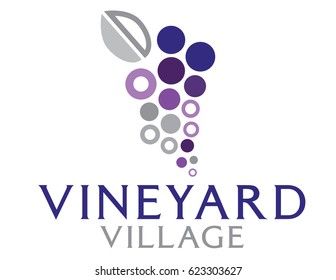 Abstract logo of grapes.