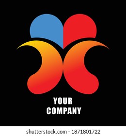 Abstract Logo H with Love