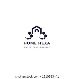 Logotipo abstracto hexa de casa, sencillo icono de diseño para vivienda, inmobiliario, construcción, construcción, etc.
