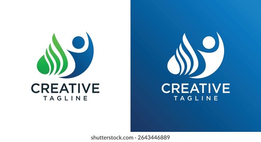 abstract logo human technology, Logo design inspiration ideas