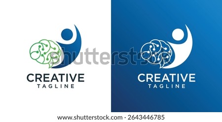 abstract logo human technology, Logo design inspiration ideas
