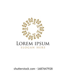 Diseño abstracto del icono del logotipo. Elegante símbolo de línea de corona. Signo de vector premium universal