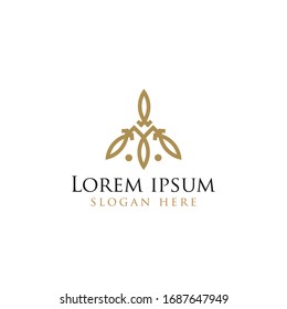 Abstract  logo icon design. Elegant crown line symbol. Universal premium vector sign