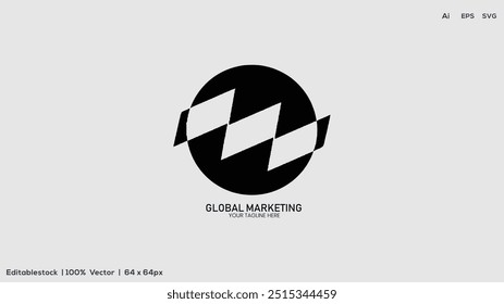 Abstract logo icon design minimal style illustration.