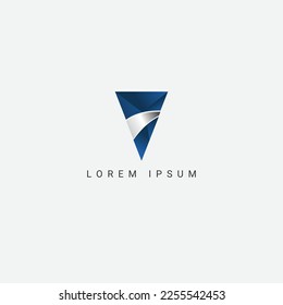 Abstract logo icon design template vector with V letter