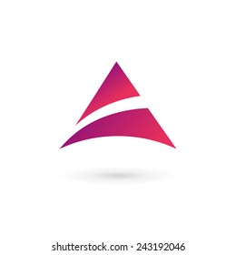 Abstract logo icon design template elements with letter A 