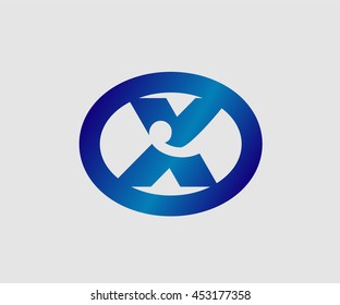 Abstract logo icon design template elements with letter X
