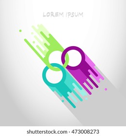 Abstract logo / icon / label template with circles. Vector illustration