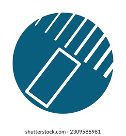 abstrakte Logo-Symbol-Linien Dreiecke mit rotem Kreis, Vektorgrafik