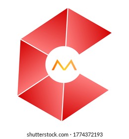Icono de logotipo abstracto sobre fondo blanco. Ilustración vectorial geométrica.