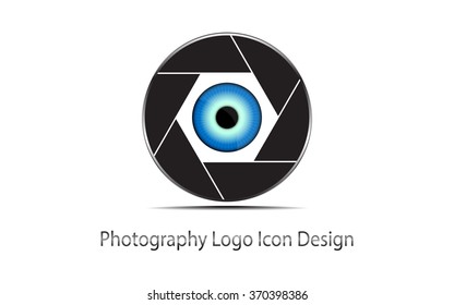 abstract logo icon photography shutter design eye tech modern concept