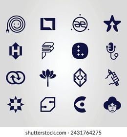 Conjunto de iconos de logotipo abstracto #1