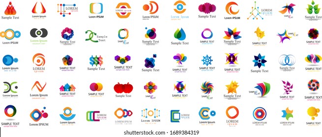 Yoga Center Set Colorful Promo Sign Stock Vector (Royalty Free) 1067019827