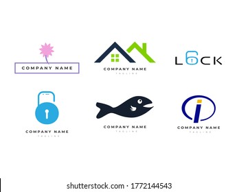 Abstract Logo Icon Set with Reusable Design Element