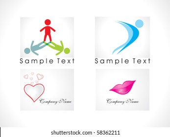 abstract logo icon set vector illustration