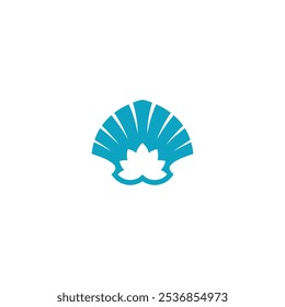 ícone de logotipo abstrato shell business corporate. Ilustração vetorial. lotus pearl Shell ícone vetorial