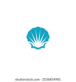 abstraktes Logo Symbol Shell Unternehmen. Vektorgrafik. Luxus einfache Perle Shell Vektorsymbol