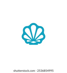 Icono de logotipo abstracto Shell Business Corporativo. Ilustración vectorial. icono de Vector de concha minimalista