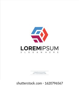 Abstract Logo Icon Tri Cube design template elements Symbols, Icon Vector Illustration