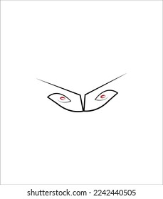 abstract logo icon two letter G like red eyes