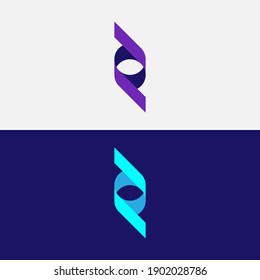 Resumen del diseño único del icono del logotipo, monograma simple y moderna forma.